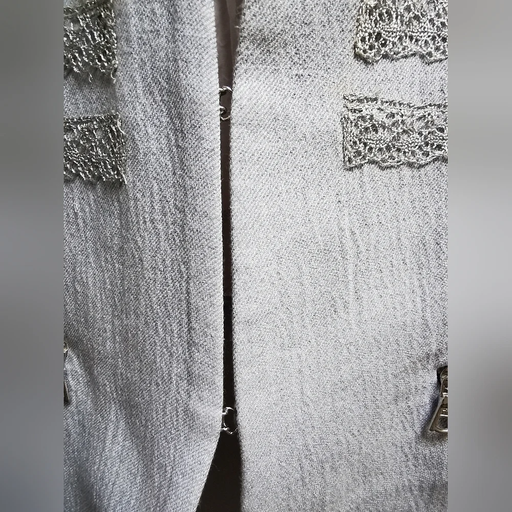 Sandro Paris Blazer Baby Blue size 40  european ptp 19" - Picture 10 of 16